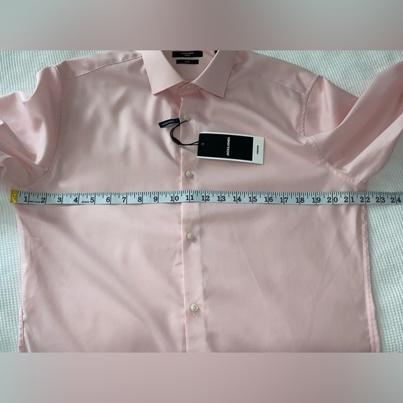 2/60$ Men’s JACK&JONES pink slim fit buttoned PARKER SHIRT size Large NWT - Picture 10 of 14